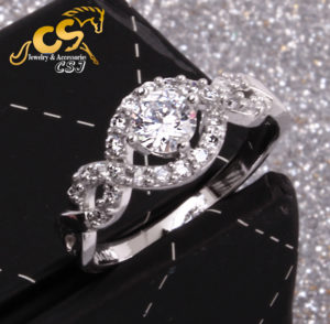 Nhẫn inox nữ đính hột đẹp giá rẻ NA013