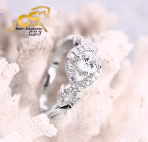 Nhẫn inox nữ đính hột đẹp giá rẻ NA013