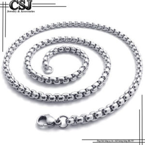 Dây chuyền inox nam bông dừa đẹp, bán dây chuyền nam hàn quốc giá rẻ,
