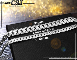Dây chuyền inox nam cao cấp, bán vòng cổ nam kiểu lặc đẹp giá rẻ,