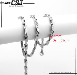 Dây chuyền nam hỏa tiển inox, bán dây chuyền nam đẹp giá rẻ hàn quốc,