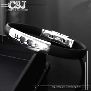 lắc tay cao su danh cho ban, noi bán lắc vòng tay nam đẹp giá rẻ hình trái tim mũi tên,