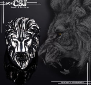 nhẫn nam inox đầu sư tử cực ngầu cá tính giá rẻ CSJ