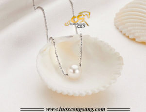 dây chuyền inox nữ ngọc trai sang trọng giá rẻ CSJ