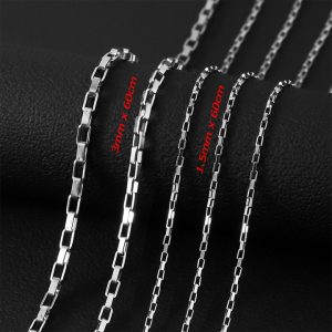 D001a Dây chuyền inox ô chữ nhật