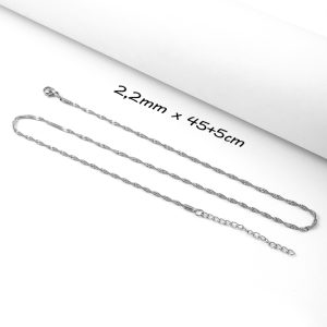 D029a Dây chuyền nữ inox kiểu xoắn