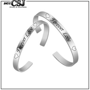 vòng tay cặp inox forever love