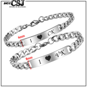 CSJ chuyên bán lắc tay cặp, vòng tay đôi inox CK VK đẹp ý nghĩa không đen tại HCM