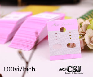 Trang sức inox Công Sang chuyên bán vỉ hồng trưng bày bông tai giá rẻ