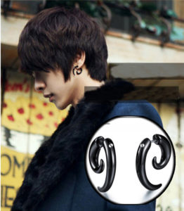 bông tai sừng trâu màu đen độc đáo cá tính giá tốt