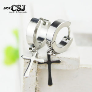 bông tai nam khoen tròn inox phụ kiện thánh giá