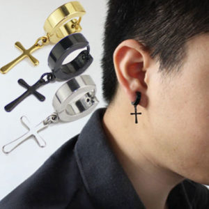 bông tai nam khoen tròn inox phụ kiện thánh giá