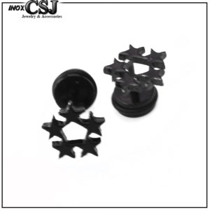 bông tai inox ta đen hình ngôi sao Hàn Quốc