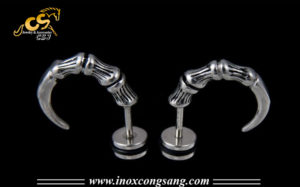 bông tai nam inox móng vút chim đại bàng độc đáo đầy cá tính