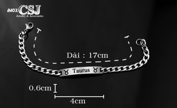 CSJ bán vòng tay lắc tay inox 12 cung hoàng đạo đẹp chất lượng giá tốt, 12 chòm sao,