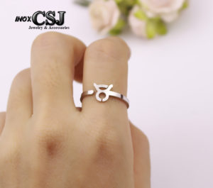nhẫn inox cung kim ngưu - trang sức 12 cung hoàng đạo