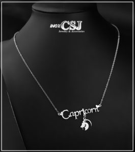 dây chuyền inox cung hoang đạo ma kết, vòng cổ capricorn
