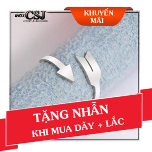 khuyến mãi tặng nhẫn cung nhân mã khi mua combo dây chuyền và lắc tay