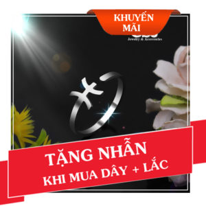khuyến mãi nhẫn cung song ngư khi mua combo lắc tay và dây chuyền