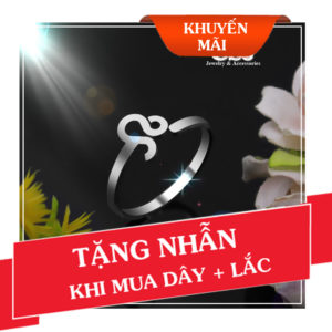 khuyến mãi tặng nhẫn cung sư tử khi mua combo dây chuyền và lắc tay