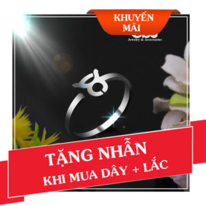 khuyến mãi tặng nhẫn cung kim ngưu khi mua combo dây chuyền và lắc tay