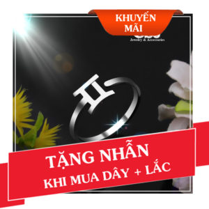 khuyến mãi tặng nhẫn song tử khi mua combo dây chuyền và lắc tay