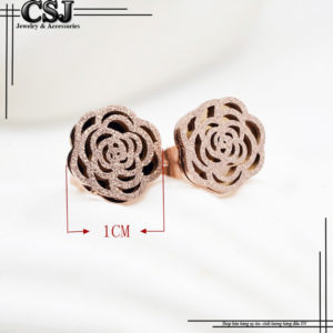 Công Sang CSJ chuyên bán bỏ sỉ Bông tai titan bông hoa phun cát mạ vàng thời trang Hàn Quốc gái sỉ rẻ nhất TPHCM,