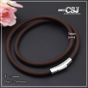 CSJ chuyên bán sỉ bỏ sỉ dây chuyền dù thái màu nâu đen khóa inox cao cấp đẹp giá rẻ tại CSJ , cung cấp dây đen dành cho nam xin đẹp giá rẻ,