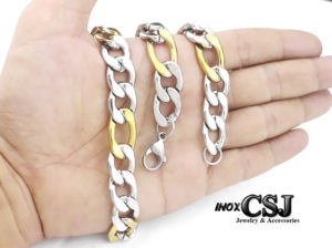 dây chuyền nam inox to 14mm kiểu lặc mạ vàng, vòng cổ nam inox mạ vàng thòi trang Hàn Quốc, bán bỏ sỉ vòng cổ dây chuyền nam inox cao cấp giá rẻ