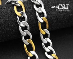 dây chuyền nam inox to 14mm kiểu lặc mạ vàng, vòng cổ nam inox mạ vàng thòi trang Hàn Quốc, bán bỏ sỉ vòng cổ dây chuyền nam inox cao cấp giá rẻ