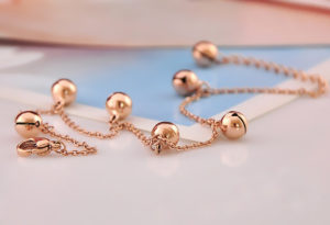 Lắc chân nữ titan chuông cách điệu thời trang Hàn Quốc không đen vĩnh viễn