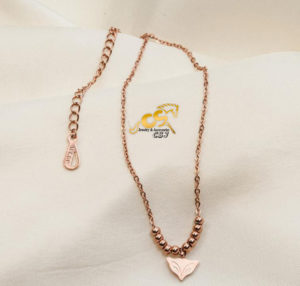 lắc chân nữ titan con cao hồ ly màu vàng hồng