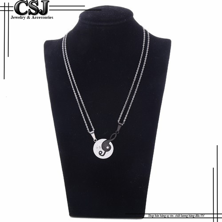 Dây chuyền cặp đôi inox , vòng cổ cặp đôi hình nốt nhạc thời trang đẹp ý nghĩa không đen