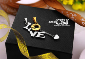 Dây chuyền cặp đôi inox chữ love đẹp giá rẻ món quà tình yêu ý nghĩa
