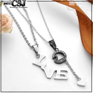 Dây chuyền đôi, vòng cổ cặp inox chữ love cực xinh không đen giá rẻ , quà tặng tình nhân