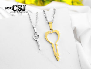 Vòng cổ đôi, dây chuyền cặp hình chìa khóa đẹp không đen giá rẻ nhất , món quà cặp đôi ý nghĩa