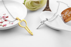 Vòng cổ đôi, dây chuyền cặp hình chìa khóa đẹp không đen giá rẻ nhất , món quà cặp đôi ý nghĩa