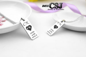Dây chuyền inox cặp đôi vợ chồng, vòng cổ inox CK VK
