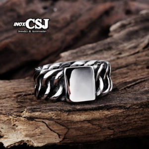 nhẫn nam inox kiểu lặc đơn đep đầy cá tính