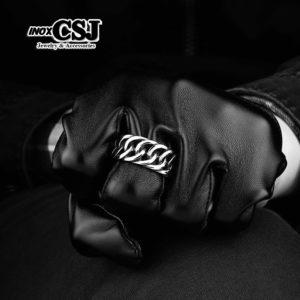 nhẫn nam inox kiểu lặc đơn đep đầy cá tính