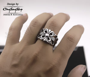 nhẫn inox chrome heart cao cấp đẹp độc đầy cá tính