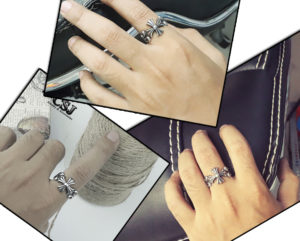 nhẫn nam inox thời trang chrome hearts đẹp đẳng cấp