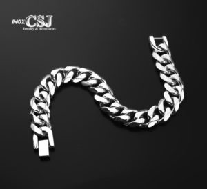 Trang sức nam inox CSj chuyên bán lắc tay lặc đơn 13ly vác cạnh cực đẹp, vòng tay nam inox thời trang Hàn Quốc kiểu lặc