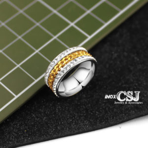 Trang sức nam inox Công Sang chuyên bán sỉ các mẫu nhẫn nam inox lồng xích màu vàng, nhẫn nam inox cao cấp đẹp cá tính độc đáo giá rẻ