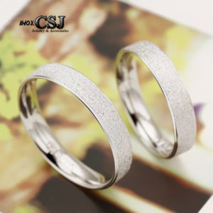 trang sức inox cặp đôi, nhẫn cặp phun cát inox cao cấp, nhẫn đôi inox đẹp ý nghĩa giá rẻ không đen HCM