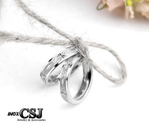 Nhẫn cặp phun cát inox, nhẫn đôi tình nhâninox phun cát đẹp ý nghĩa không đen