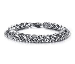 Trang sức inox nam Hàn Quốc, lắc tay nam inox cao cấp đẹp đôc đáo cá tính