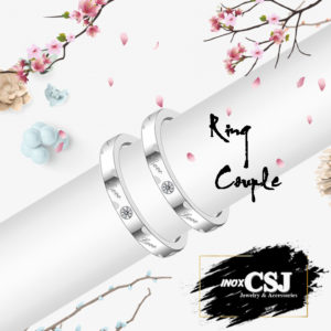 Trang sức cặp đôi tình nhẫn công sang, nhẫn đôi inox chữ love, nhẫn cặp chữ love inox cao cấp đẹp giá rẻ