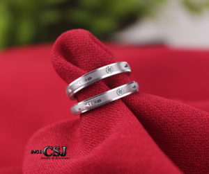 Nhẫn cặp inox kiss love, nhẫn đôi tình nhẫn kiss love bằng inox cao cấp , nhẫn cặp thép không gỉ