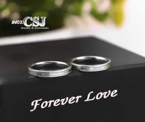 nhẫn cặp forever love, nhẫn đôi inox forever love, nơi bán nhẫn tình nhân đẹp giá rẻ HCm